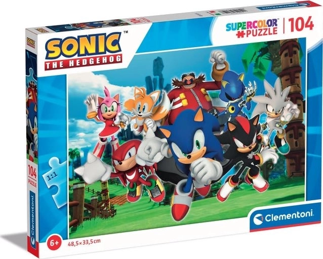 CLEMENTONI Puzzle Ježek Sonic 104 dílků