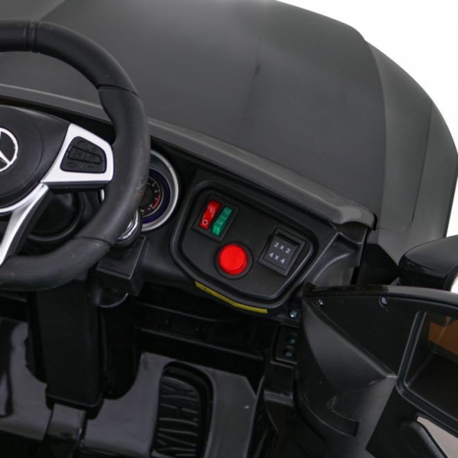 Mercedes Benz GLC63S pro děti černý + dálkové ovládání + pohon 4x4 + MP3 LED + EVA + pomalý start