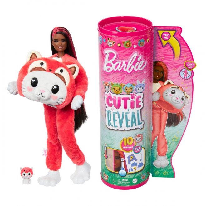Panenka Barbie Cutie Reveal - Cat-Panda Red
