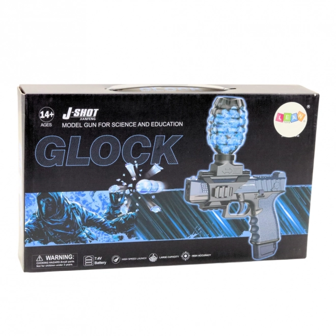 Automatická pistole na vodní gelové kuličky modrý Glock