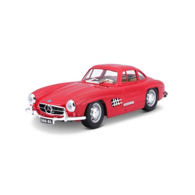 Mercedes Benz 300SL Červený Kovový Model 1:24