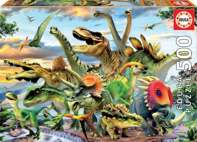 Puzzle 500 prvků Dinosauři