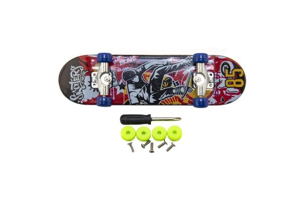 Šroubovací prstový skateboard s doplňky - 9 cm