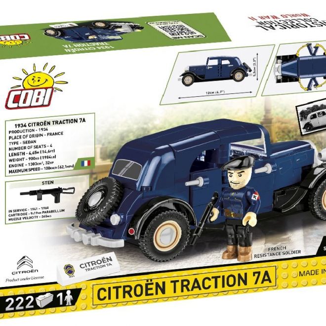 COBI 2263 1934 Citroën Traction 7A, 1:35, 222 k, 1 f