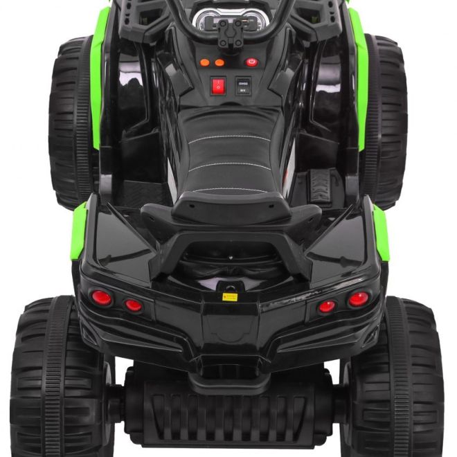 Čtyřkolka ATV 2,4GHz na baterie pro děti Černá a zelená + Dálkové ovládání + Kola EVA + Rádio MP3 + Pomalý start
