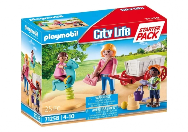 City Life 71258 Startovací balíček Figurky Pečovatelka s kočárkem