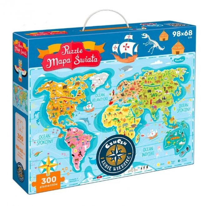 Puzzle Mapa světa 300 prvků