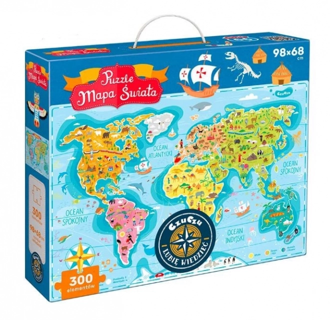 Puzzle Mapa světa 300 prvků