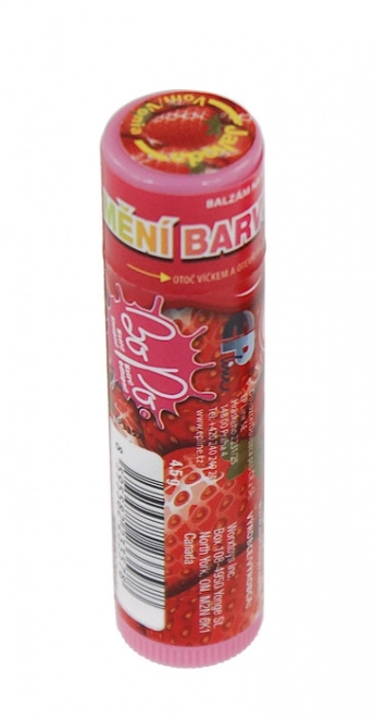 BO-PO Balzám na rty měnící barvu čokoláda, jahoda, žvýkačka,