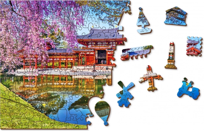 WOODEN CITY Dřevěné puzzle Chrám Byodo-in, Kjóto, Japonsko 505 dílků