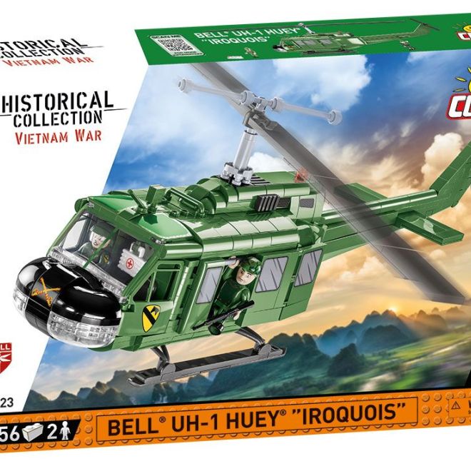COBI 2423 Vietnam War BELL UH-1 HUEY IROQUOIS, 1:32, 656 k, 2 f