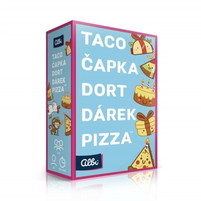 Taco čapka dort dárek pizza - Bláznivá postřehová karetní hra