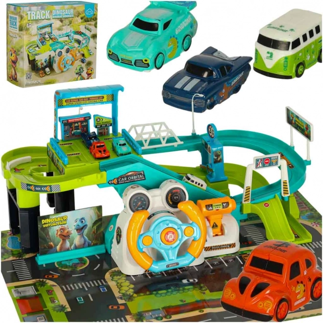 Interaktivní automobilová dráha s volantem