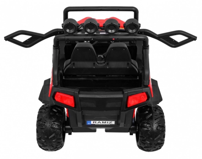 Dětská terénní buggy Grand Lift Červená + pohon 4x4 + dálkové ovládání + nosič zavazadel + rádio MP3 + LED dioda