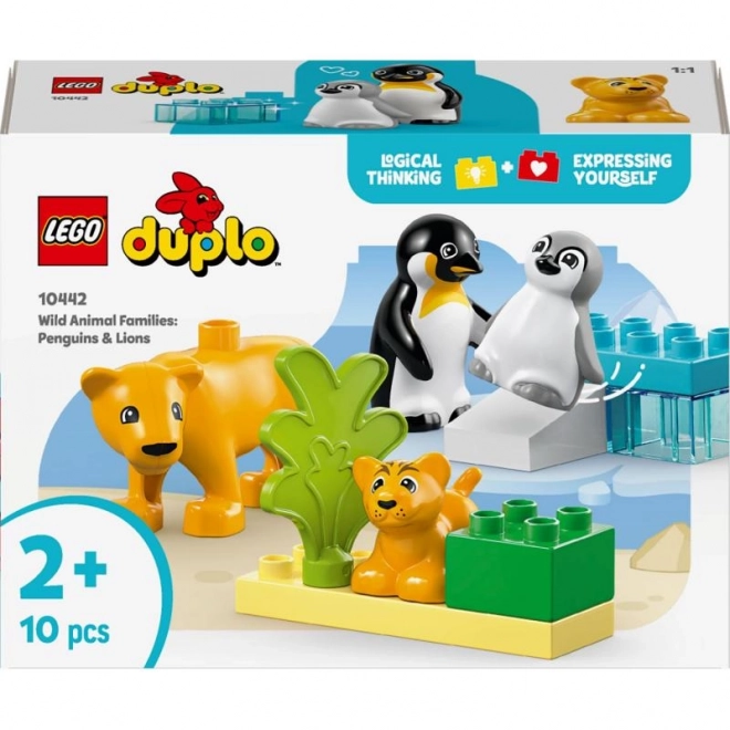 Lego Duplo Rodinky divokých zvířat: Tučňáci a lvi