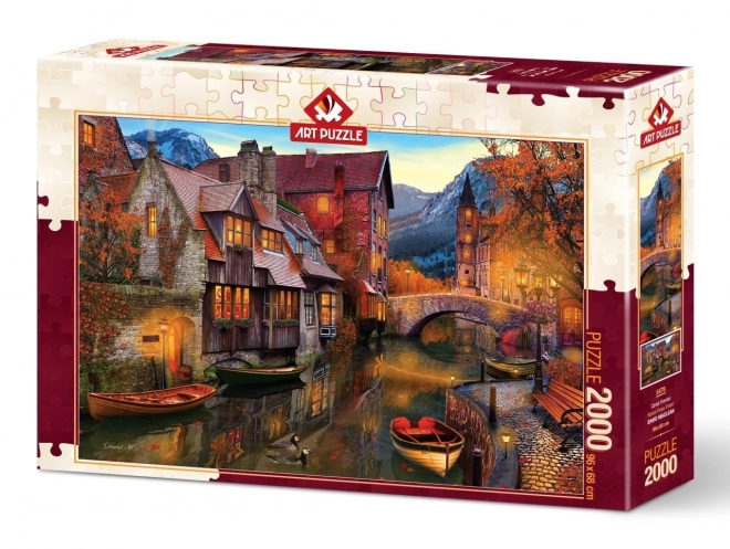 ART PUZZLE Puzzle Domy u vodního kanálu 2000 dílků