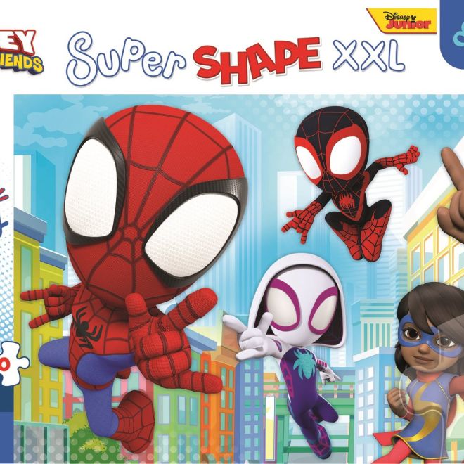 TREFL Puzzle Super Shape XXL Spidey a jeho úžasní přátelé 60 dílků