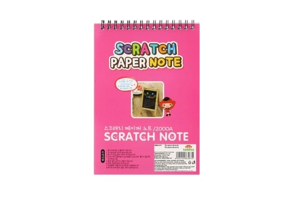 Škrabací/Vyškrabovací notes barevný 10 listů 20x14cm 2 barvy v sáčku