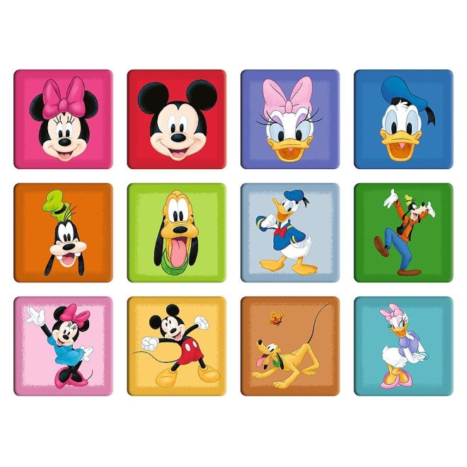 Puzzle 2v1 Memos Seznamte se s postavičkami Disney