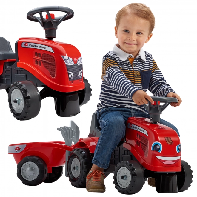 Odstrkovadlo traktor Massey Ferguson červené s volantem a va