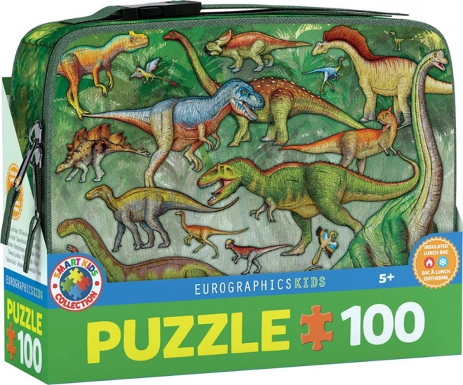 EUROGRAPHICS Puzzle ve svačinovém boxu Dinosauři 100 dílků