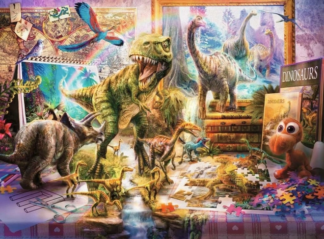 Puzzle Dinosauři ožívají XXL