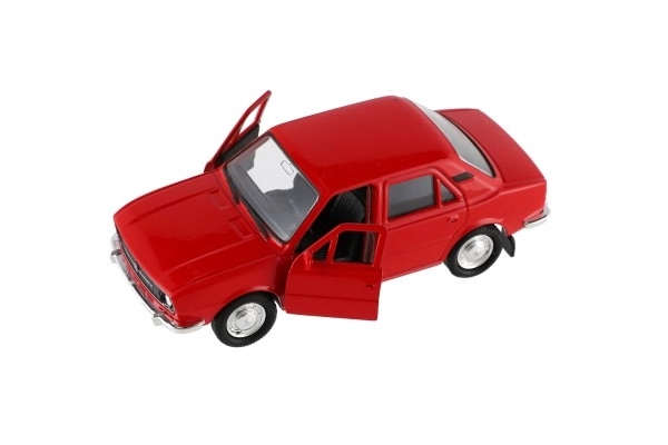 Auto Welly Škoda 105L kov/plast 11cm 1:34-39 na volný chod 4 barvy v krabičce 15x7x7cm