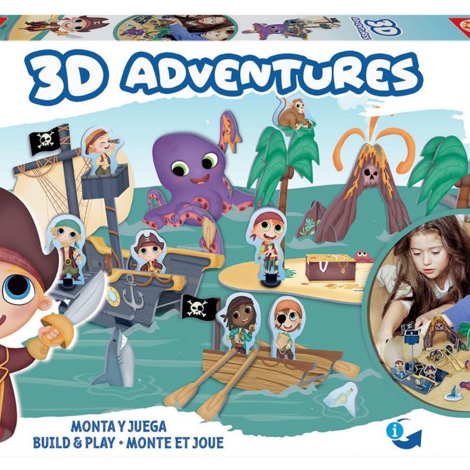 EDUCA 3D puzzle Pirátský ostrov 68 dílků