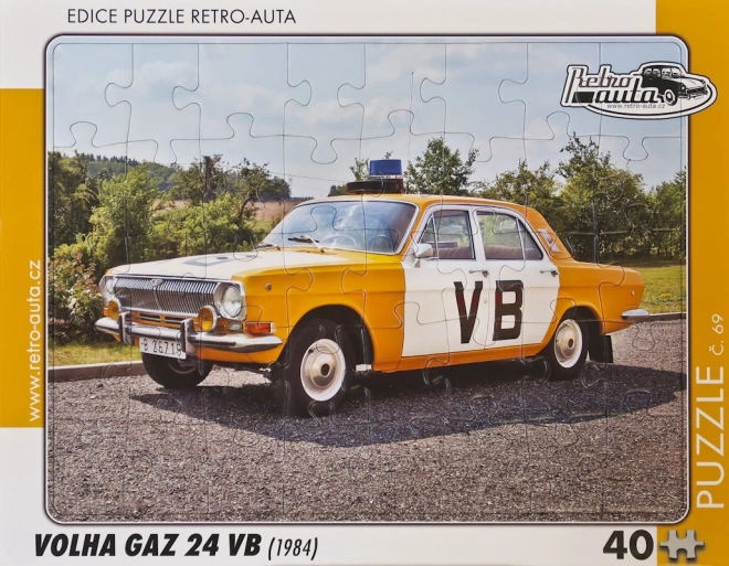 RETRO-AUTA Puzzle č.69 Volha GAZ 24 VB (1984) 40 dílků