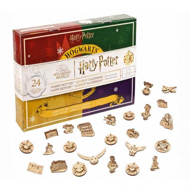 Ugears Dřevěná 3D mechanická stavebnice Harry Potter - Adventní kalendář