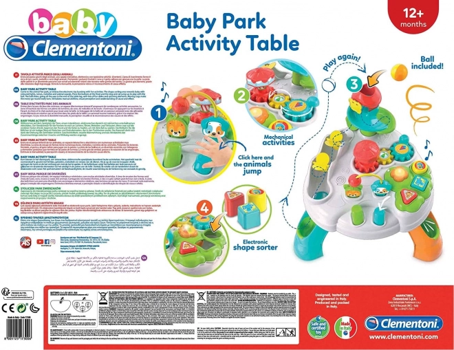 CLEMENTONI BABY Interaktivní hrací stolek Activity Park se světly a zvuky