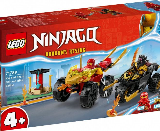 Kostky Ninjago 71789 Bitva aut a motorek mezi Kaiem a Rasem