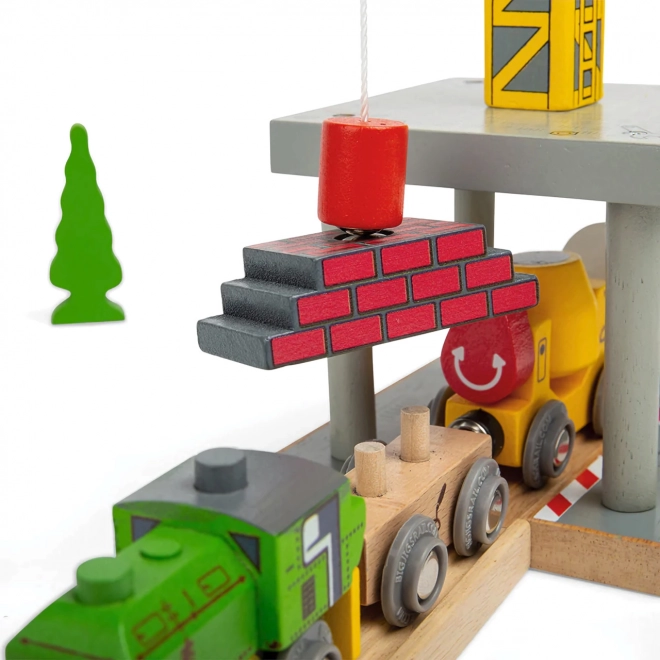 Bigjigs Rail Velký jeřáb žlutý