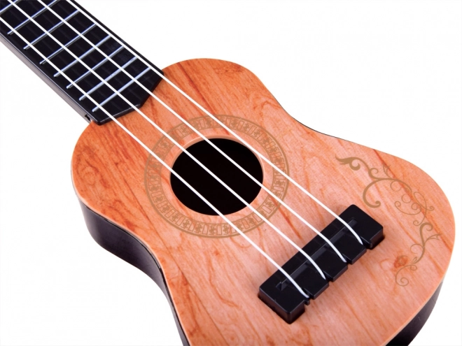 Mini ukulele pro děti 25 cm – světle hnědá