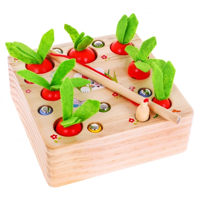 Dřevěná paměťová hra 2 v 1 "Zeleninová zahrádka" + "Udělej polévku" pro děti