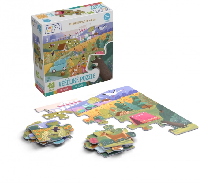 KukiKuk 80052 Véééliké puzzle Na výletě