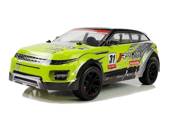 Dálkově ovládané rallye auto 1:10 zelené R/C