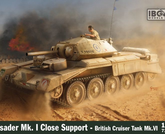Plastikový model britského tanku pro blízkou podporu Crusader Mk.I CS