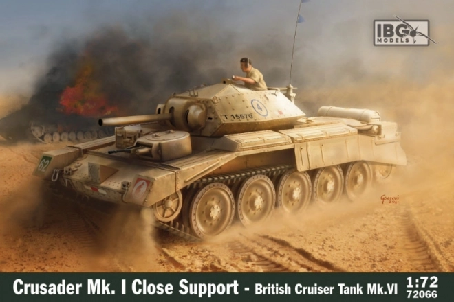 Plastikový model britského tanku pro blízkou podporu Crusader Mk.I CS