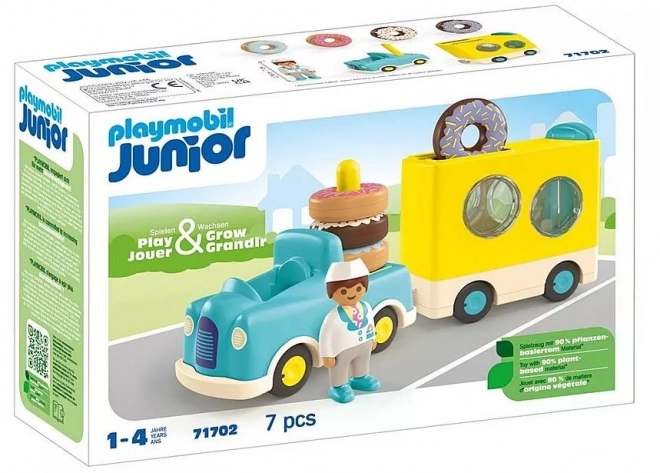 Junior 71702 Sada figurek Crazy Donut Truck s funkcí stohování a třídění