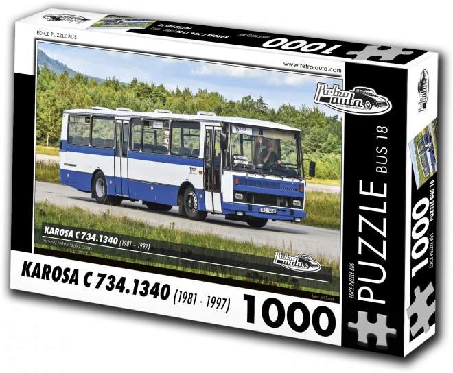 RETRO-AUTA Puzzle BUS č.18 KAROSA C 734.1340 (1981 - 1997) 1000 dílků