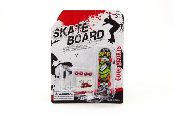 Prstový šroubovací skateboard s doplňky - 10 cm