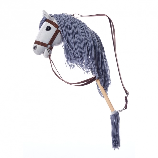 Hobby kůň HOPPIHORSE stick horse A3 šedý