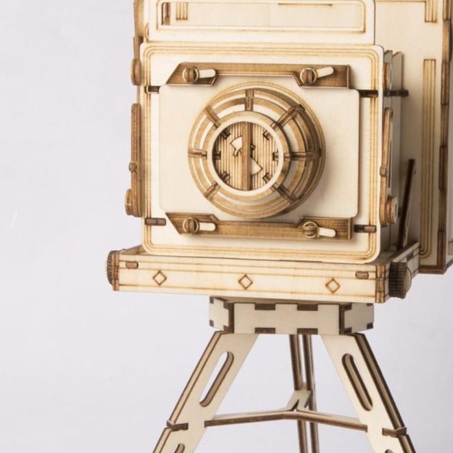 Vintage Fotoaparát - 3D dřevěná stavebnice
