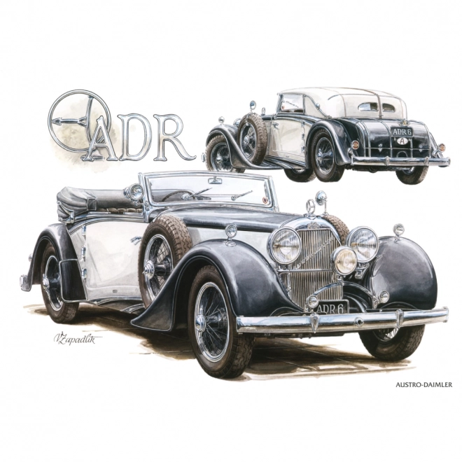 Poznámkový kalendář Classic Cars – Václav Zapadlík, 2025, 30 × 30 cm