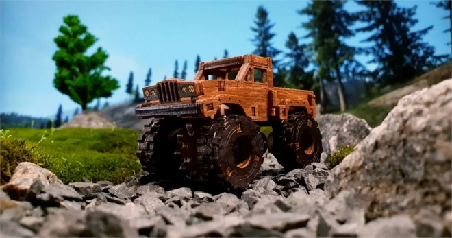 Wooden City 3D puzzle Superfast Monster Truck č.3