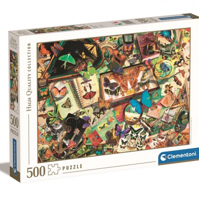 Puzzle 500 prvků Vysoká kvalita, sběratel motýlů