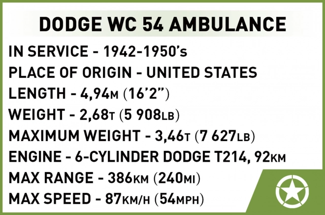 HC WWII 1942 Ambulance WC 54 cihel