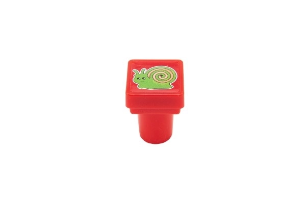 Razítka zvířátka samobarvící plast 3x3cm 24 ks v krabičce 18x12x4cm