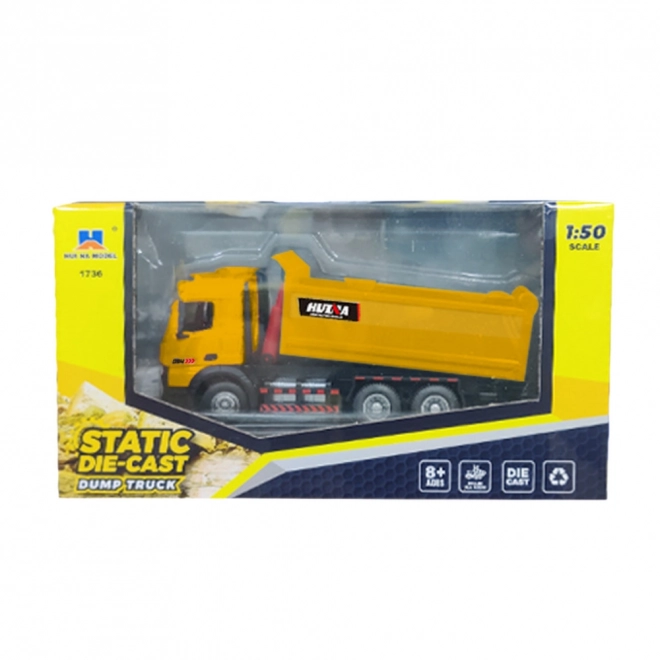 Kovový sklápěč žlutý Huina 1:50